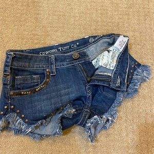 Cowgirl tuff cut off jean shorts